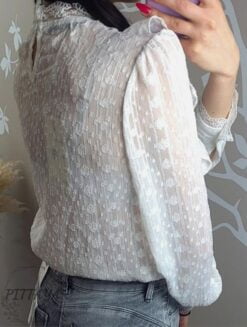 Koszula damska z falbankami biała (3)