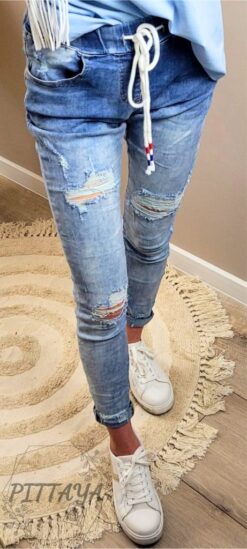 Spodnie jeansowe na gumce (1)