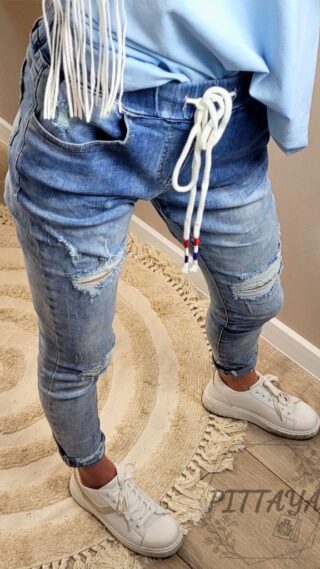 Spodnie jeansowe na gumce (2)