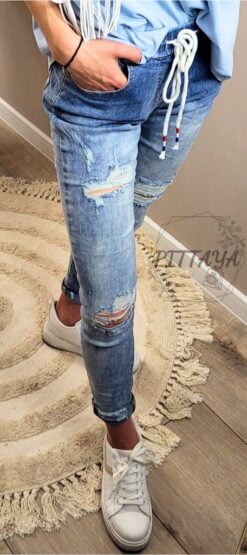 Spodnie jeansowe na gumce