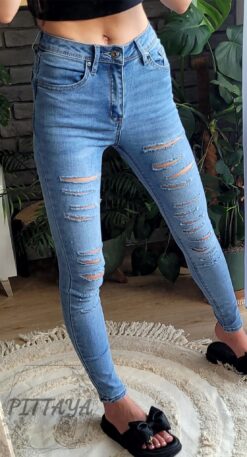 Spodnie damskie jeansowe 2