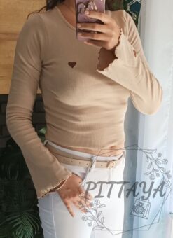 Bluzka damska z ozdobnymi rękawami 1