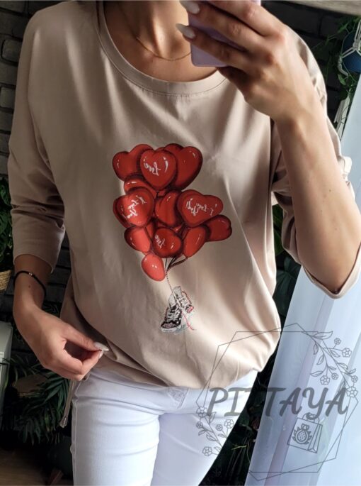 Bluzka damska ze ściągaczem