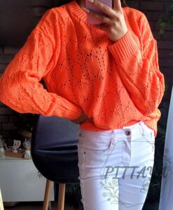 Sweter damski neonowy 3