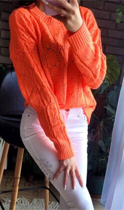 Sweter damski neonowy 4