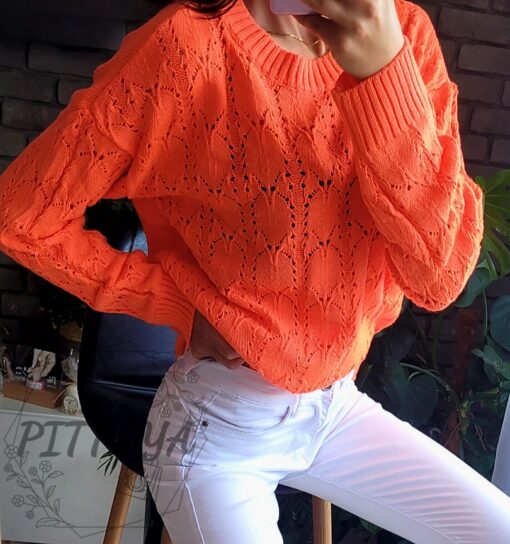 Sweter damski neonowy 5