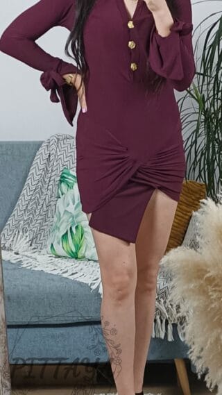 Bordowa sukienka 3