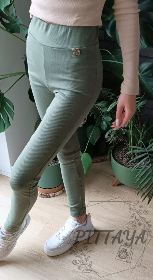 Legginsy prążkowane 2